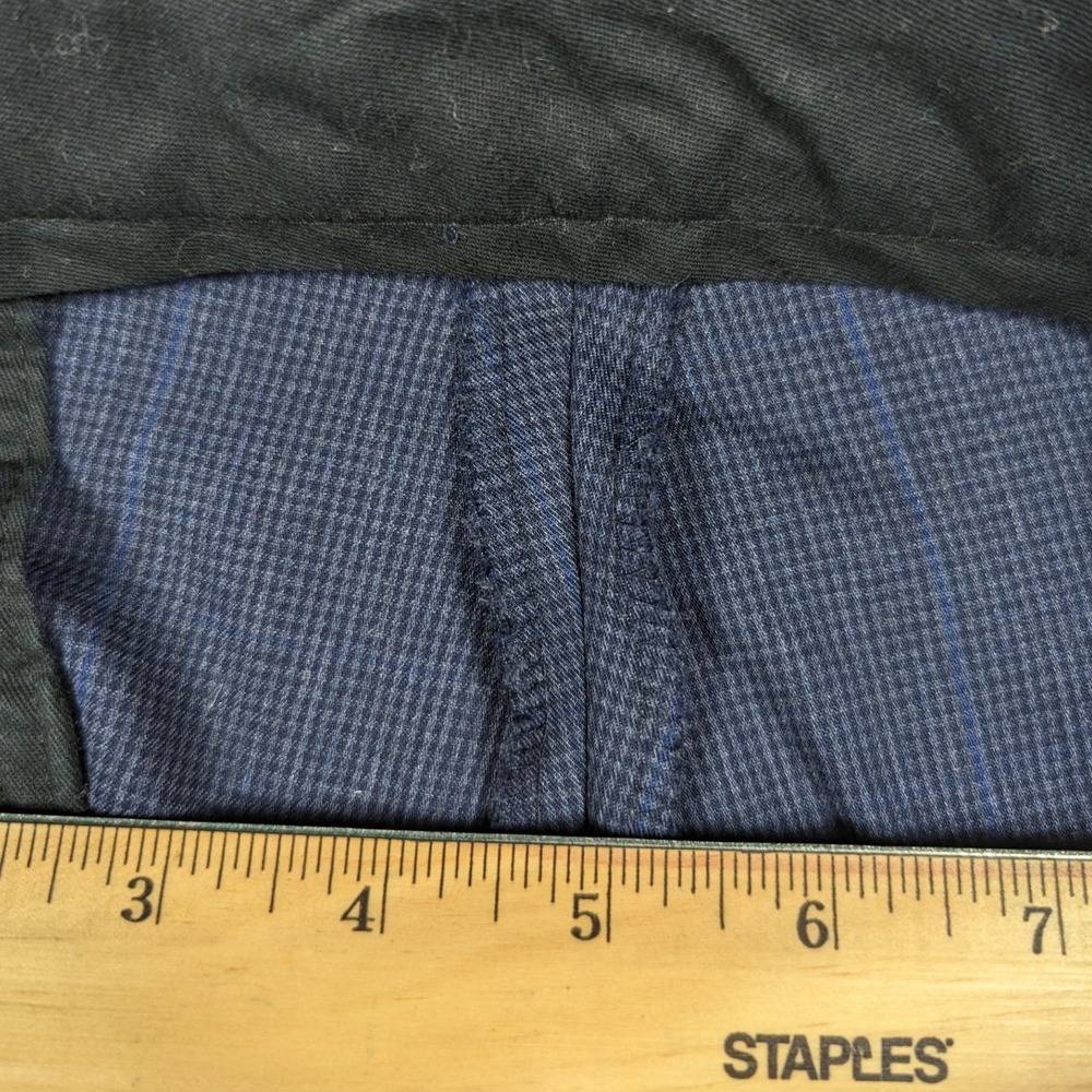 Brooks Brothers Clark Advantage Chino Pants 36 Navy Micro Houndstooth Check - Picture 9 of 9
